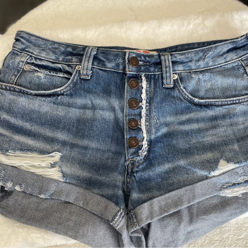 Free people we the free denim cuffed shorts sz 27